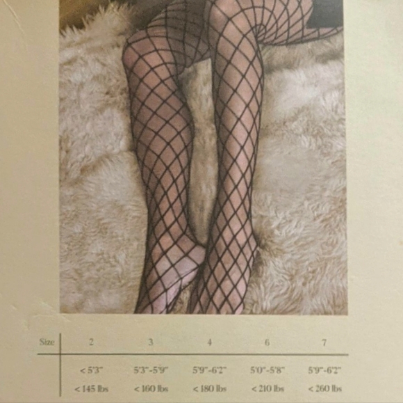 NIB Stems Black Fishnet Tights Size Large - Picture 4 of 4